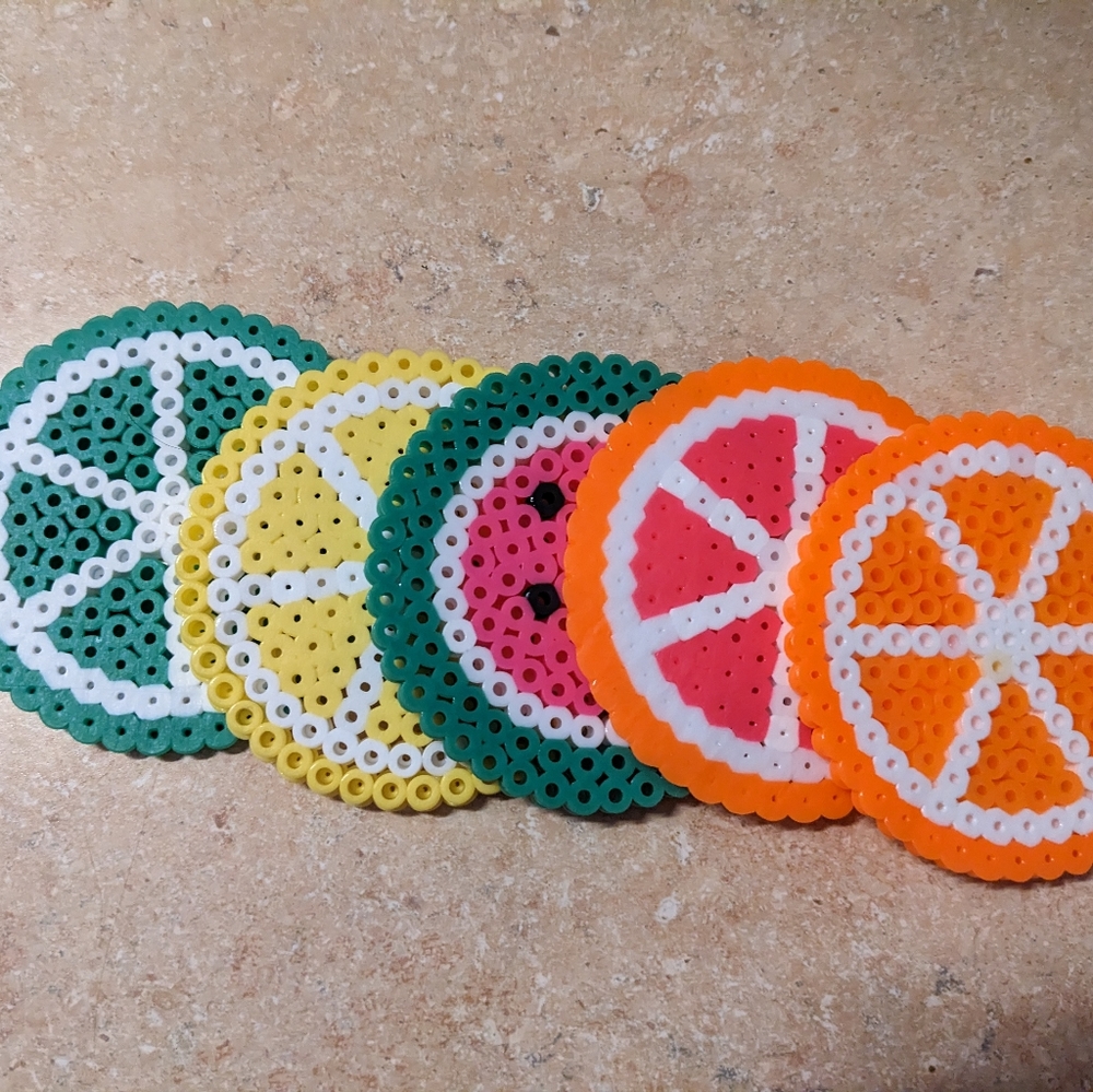 Perler bead coasters
